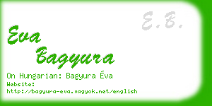 eva bagyura business card